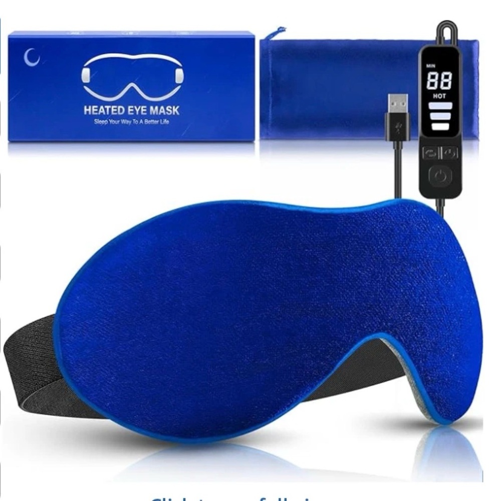 Heated Eye Mask for Women - Blue USB Heated Sleep Mask